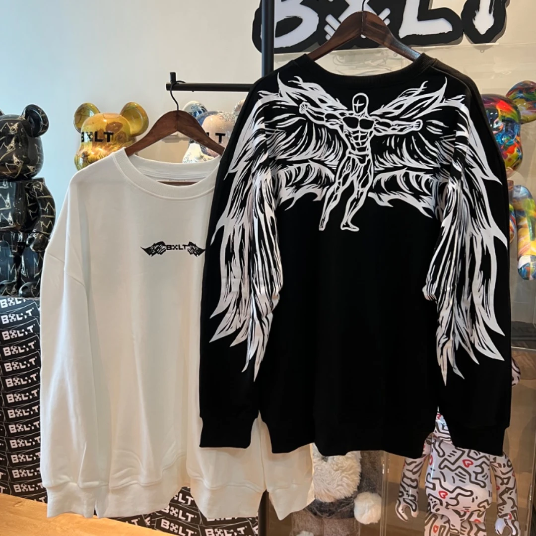 BXLT｜原创“梦想之翼”圆领卫衣宽松百搭训练长袖健身造型男女同款