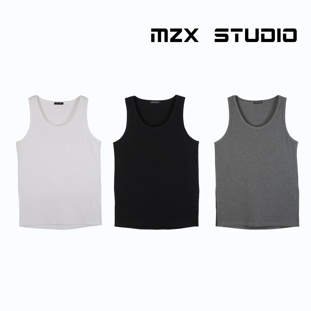 MZX STUDIO  春夏百搭开叉针织背心打底BX8656