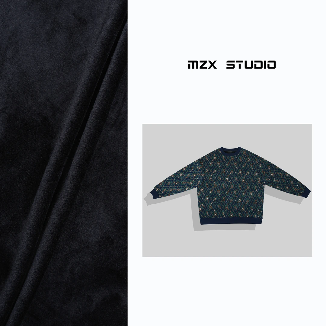 MZX STUDIO加绒复古潮流休闲长袖卫衣SY8272