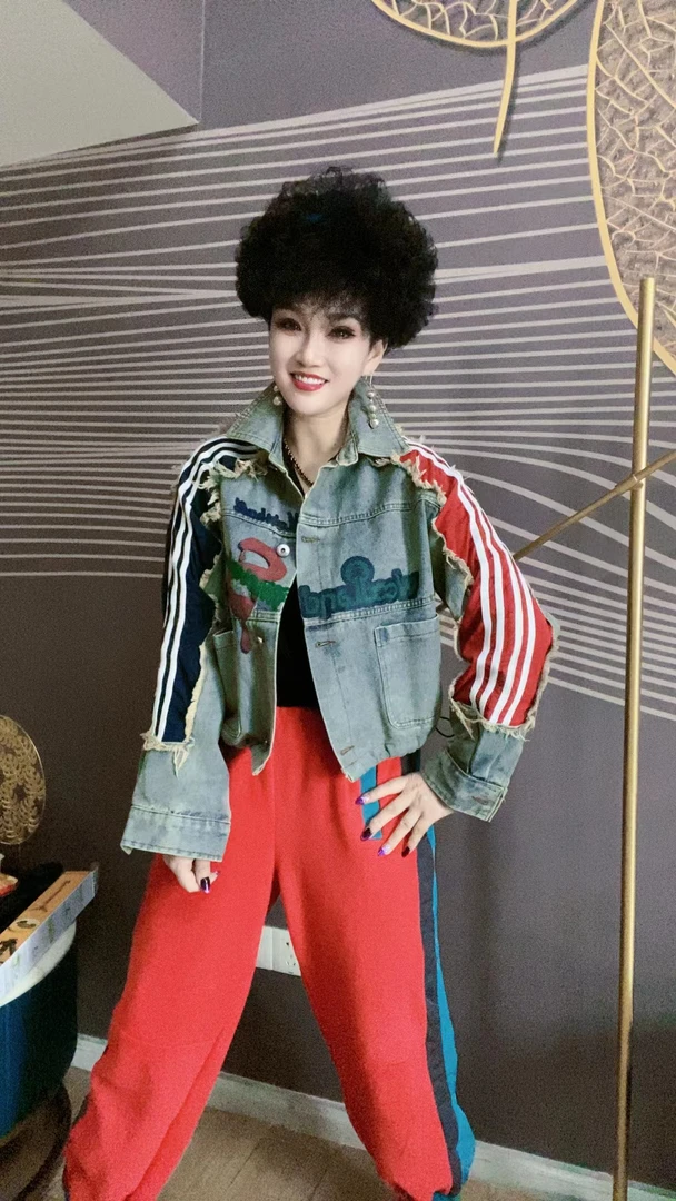 76056欧货潮酷牛仔外套