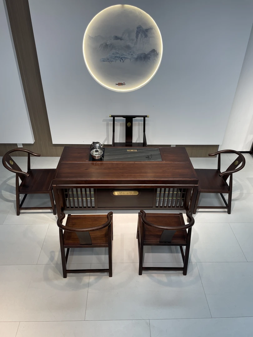 【协商定制专属链接】新中式实木茶桌椅博古架链接新中式茶桌博古架