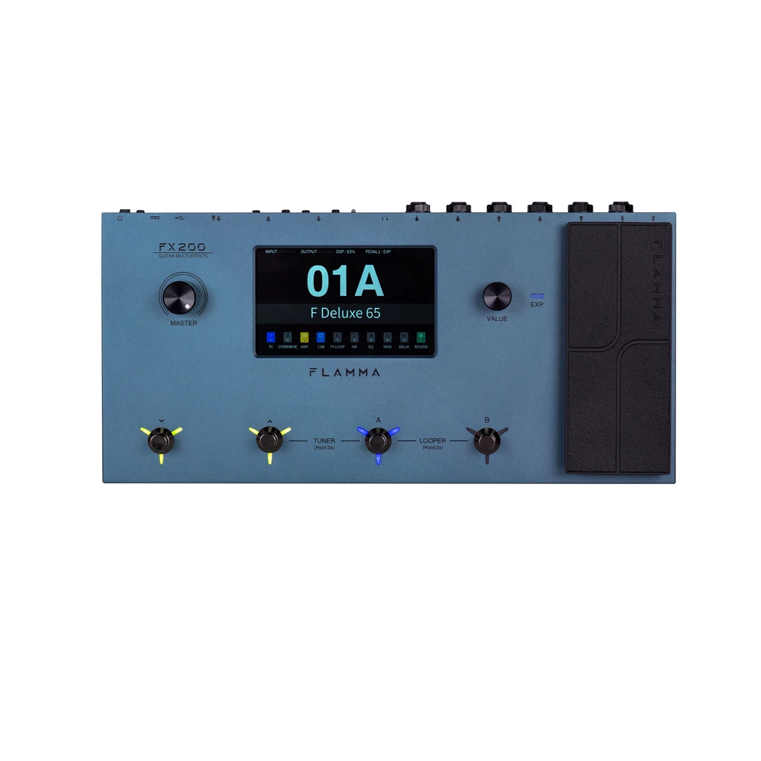 flammaFX200 中文触屏综合效果器带踏板降噪录音功能