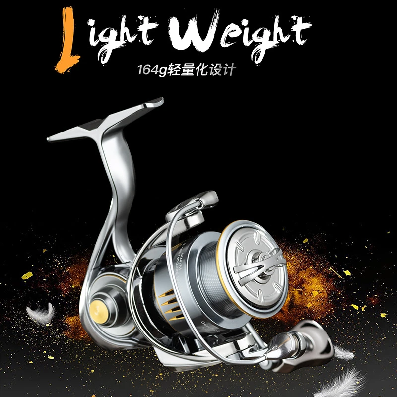 碳纤维主体164g轻量化路亚纺车轮浅线杯远投渔线轮旋入式鱼轮微物