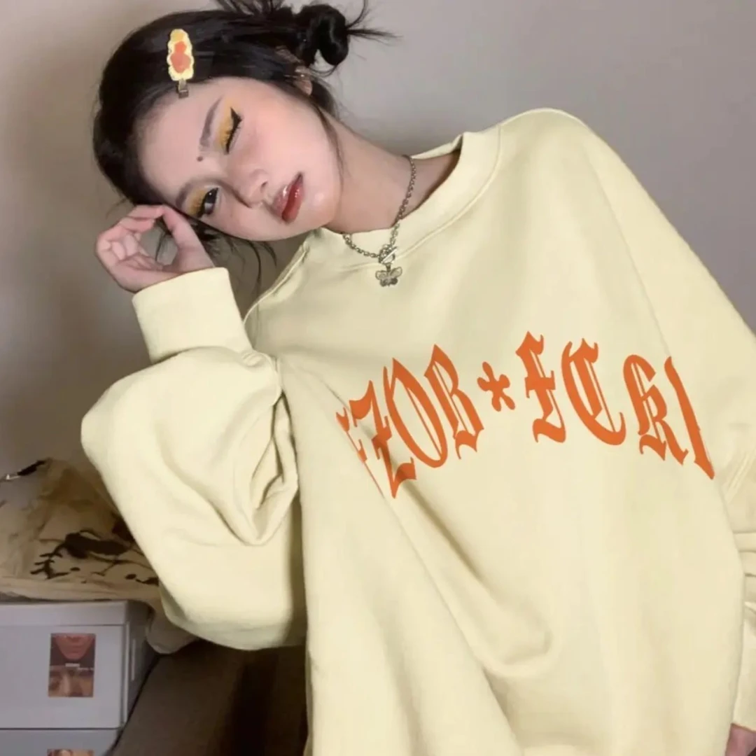 大码女装胖mm新款遮肚子显瘦上衣宽松设计感小众艺术加绒加厚卫衣