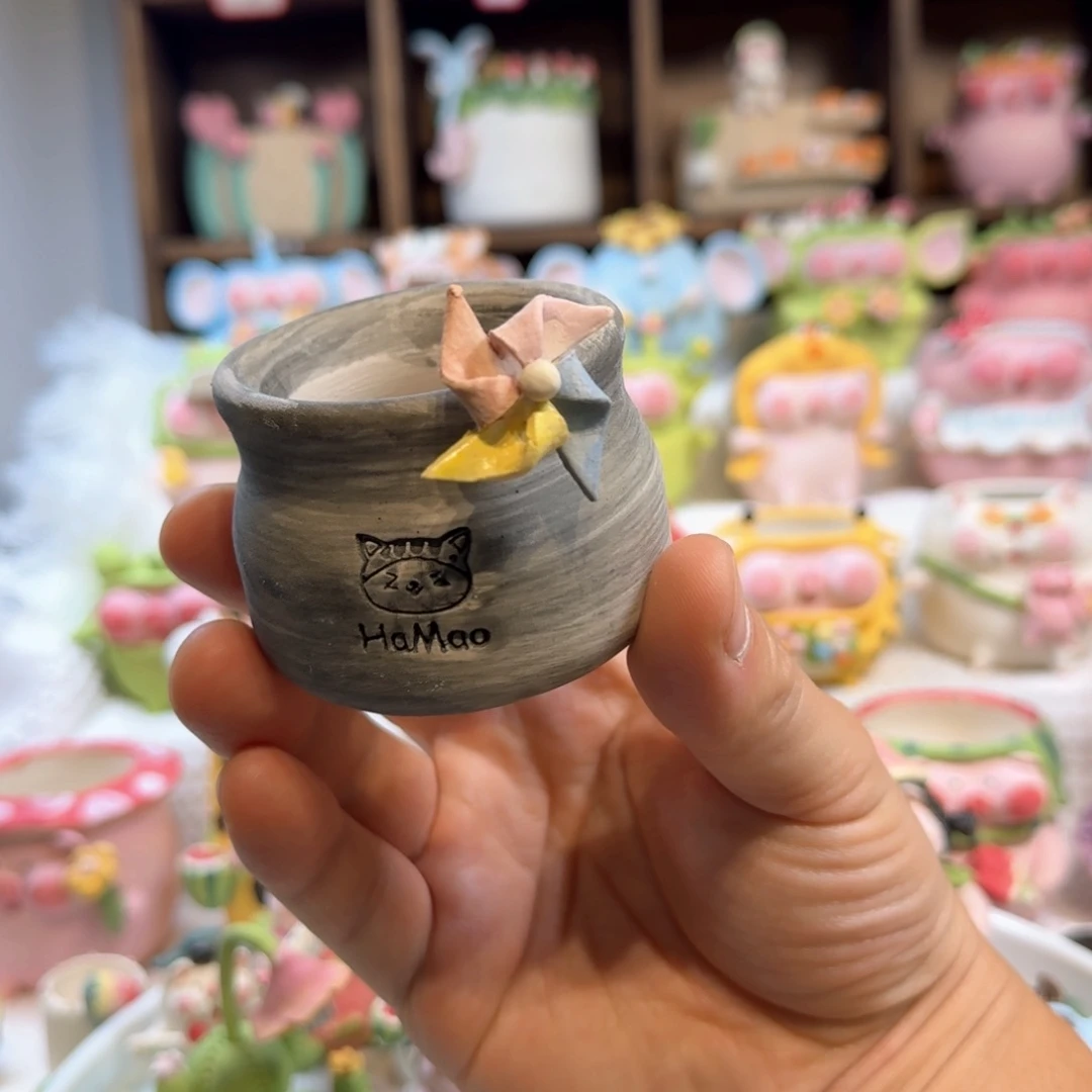 陶20CM以下 厂家直销精品花盆钱袋