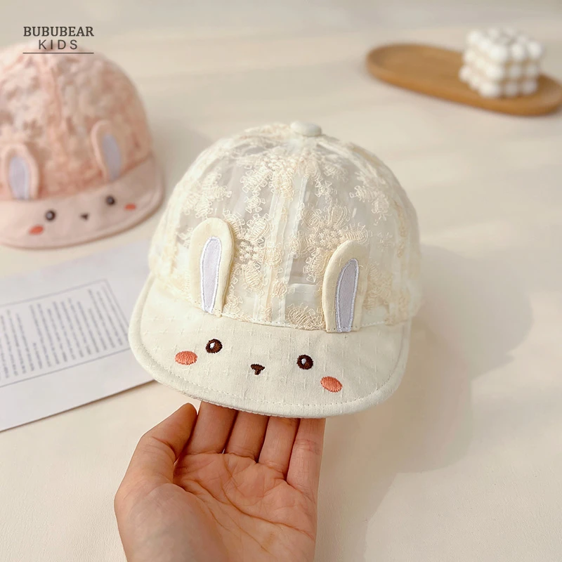 宝宝帽子夏季薄款可爱鸭舌帽婴儿夏天遮阳帽女孩网纱棒球帽防晒帽