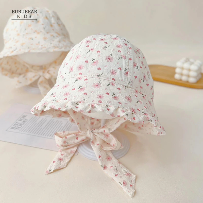 女童帽子春夏季薄款遮阳防晒帽女宝宝大帽檐太阳帽婴儿公主渔夫帽