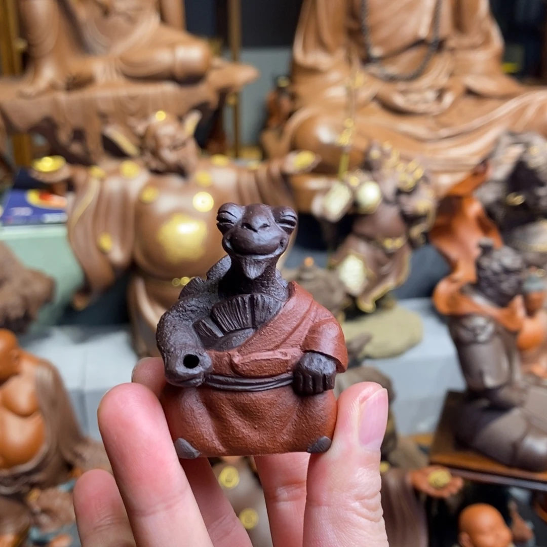 紫砂茶宠紫砂龟夫子