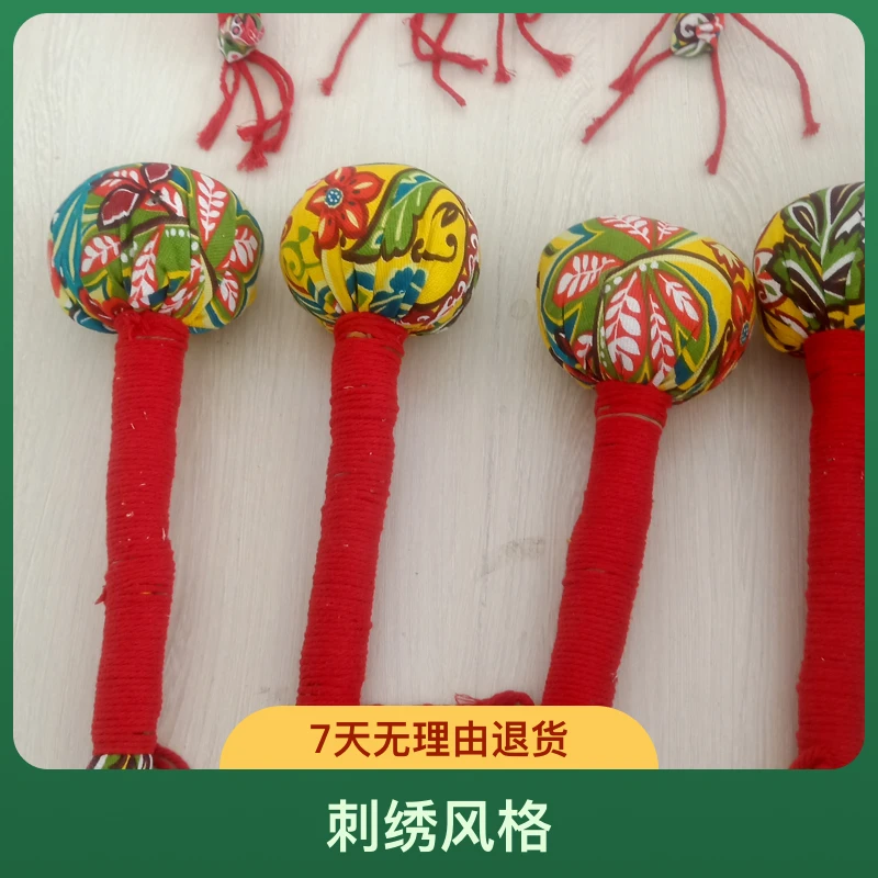 长武手工布艺艾叶养生锤45厘米