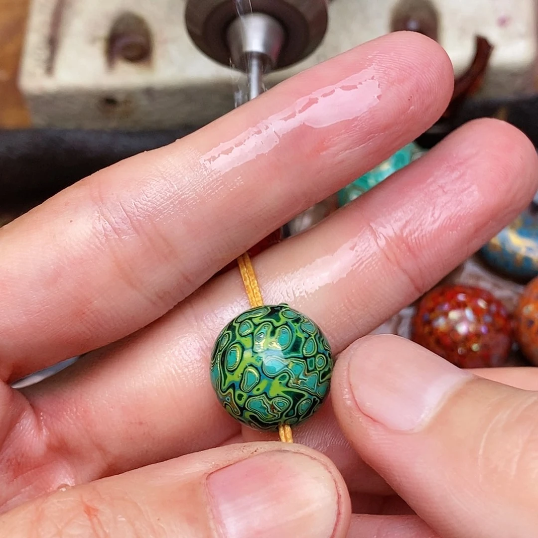 大漆手作工艺珠子15