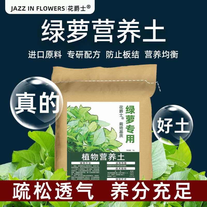 花爵士绿萝专用土绿萝专用营养土颗粒有机肥料专用肥营养液水培养