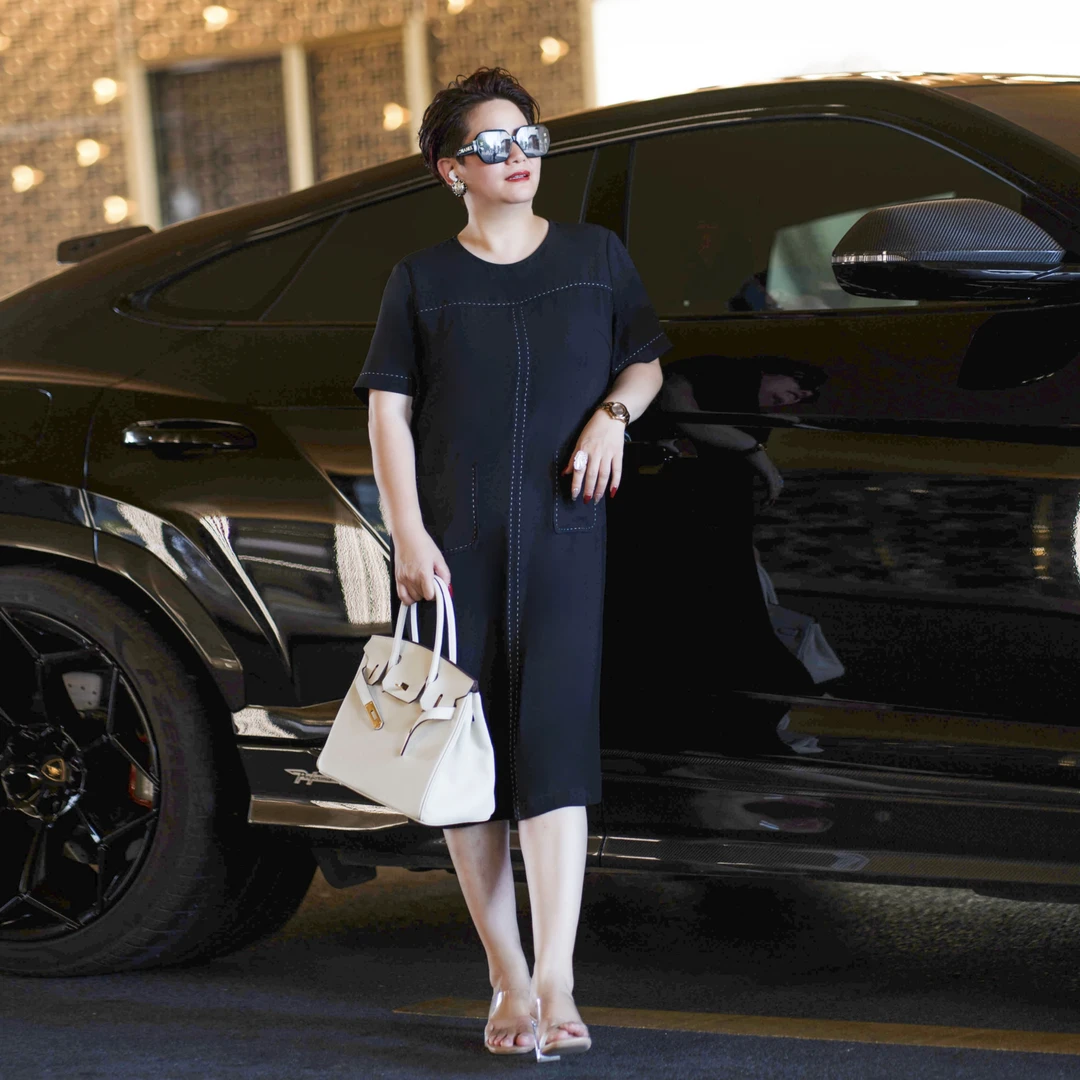 向红同学2025夏季法式轻奢高ji感优雅克制拱针工艺连衣裙0139