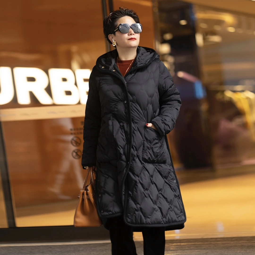 向红同学2025秋冬新款连帽蒙家同款Top级鸭绒保暖轻便羽绒FWT027