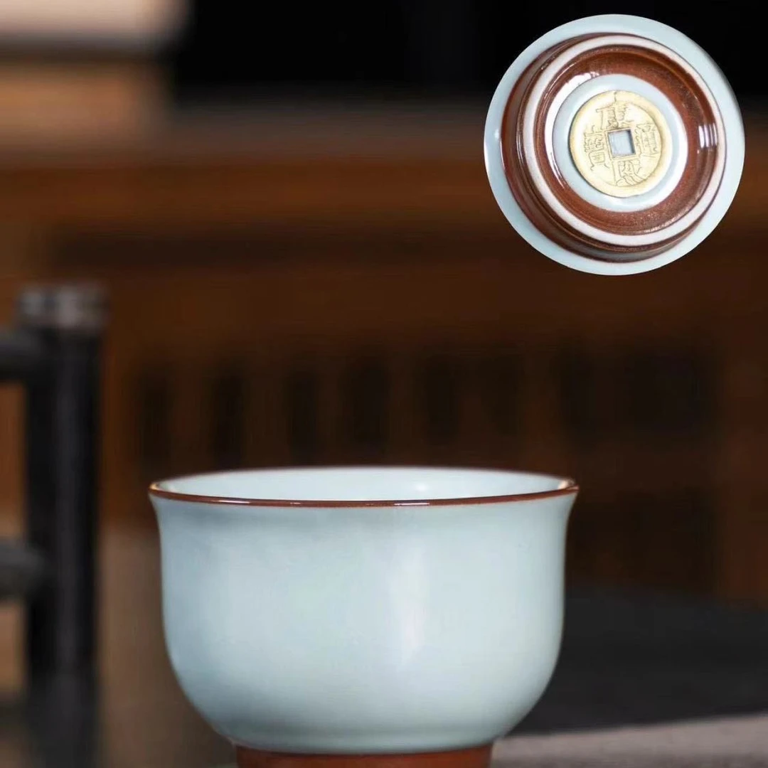 B6汝窑主人杯单杯茶盏个人专用陶瓷功夫茶具
