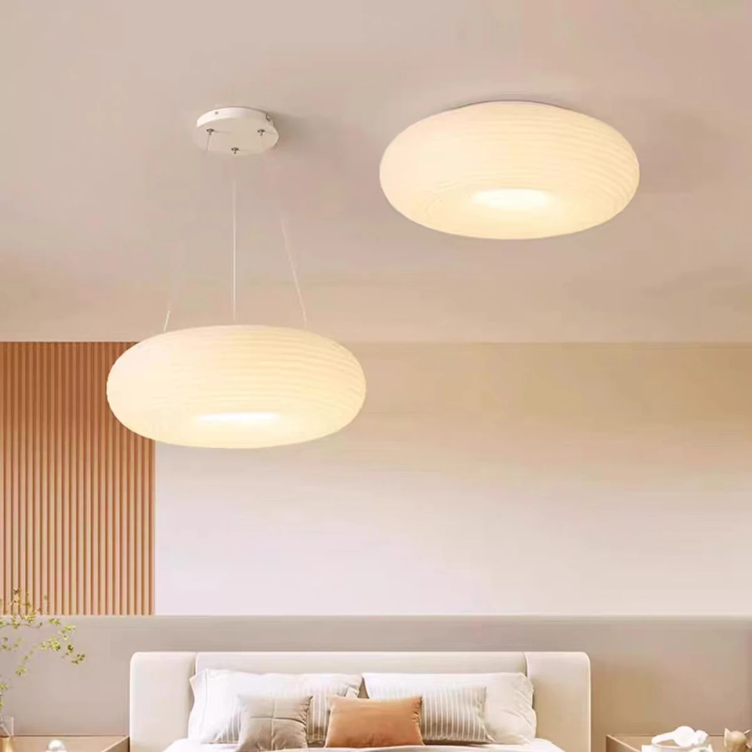 千层饼现代简约奶油风卧室吸顶灯儿童房个性阳台房间书房餐厅圆形