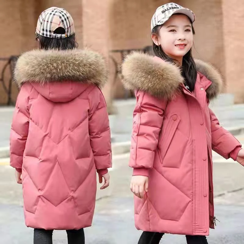 【双12活动】女童冬装棉衣冬季中长款棉袄儿童时尚韩版加厚保暖女