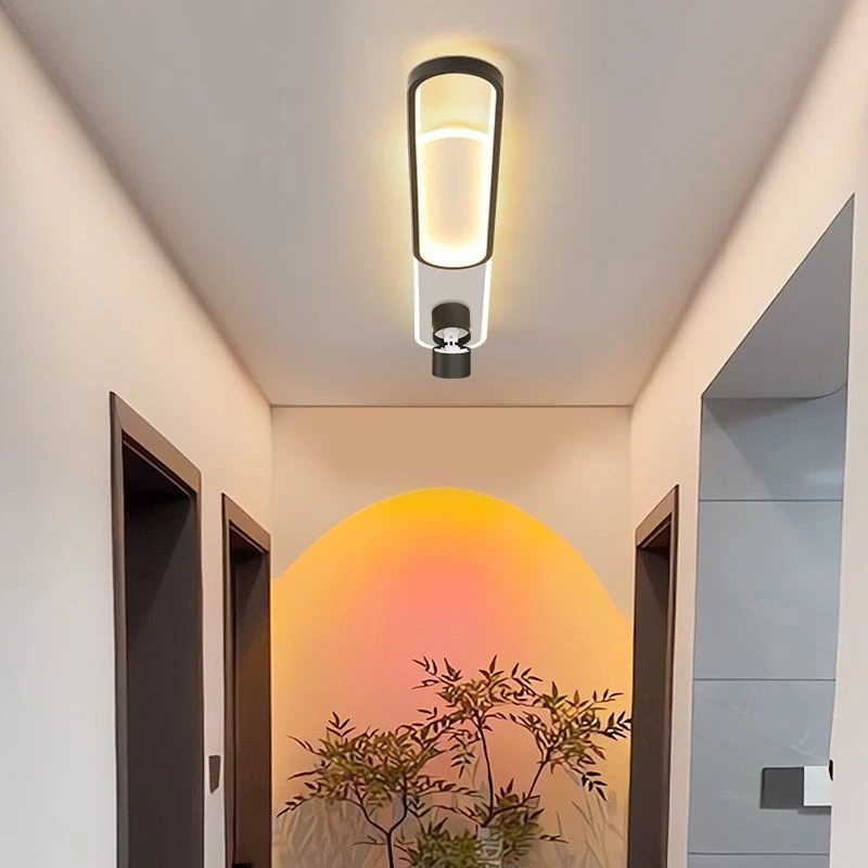 射灯明装日不落夕阳入户门玄关过道走廊长条衣帽间阳台led吸顶灯