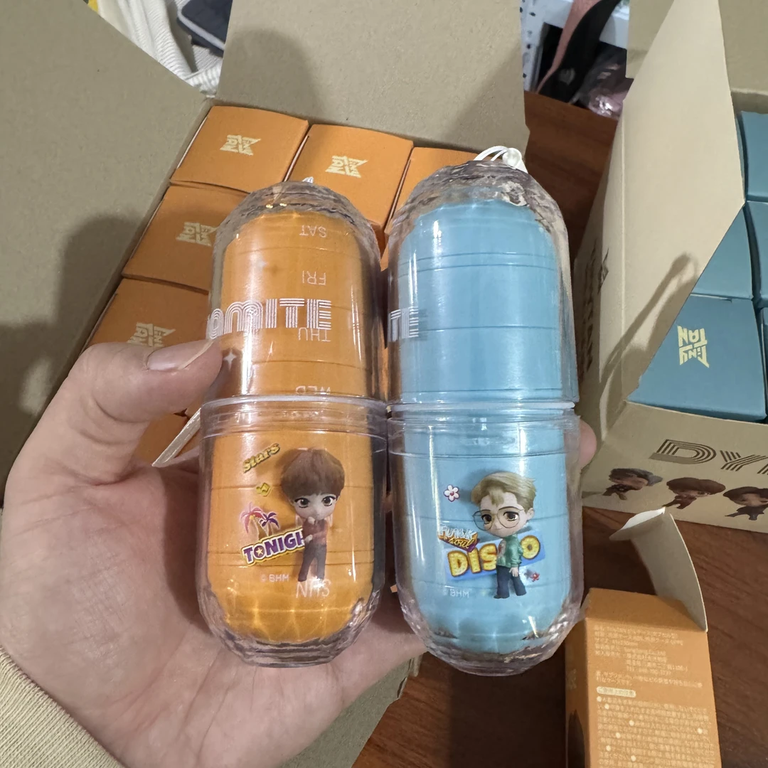 卡通便携式药盒 星期分类收纳药盒带挂绳随身携带防水