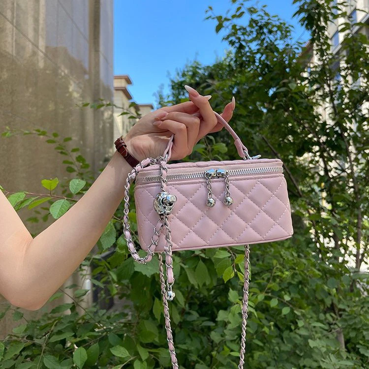 菱格链条包包女士2024新款潮高级感时尚夏季百搭小众爆款斜挎小包