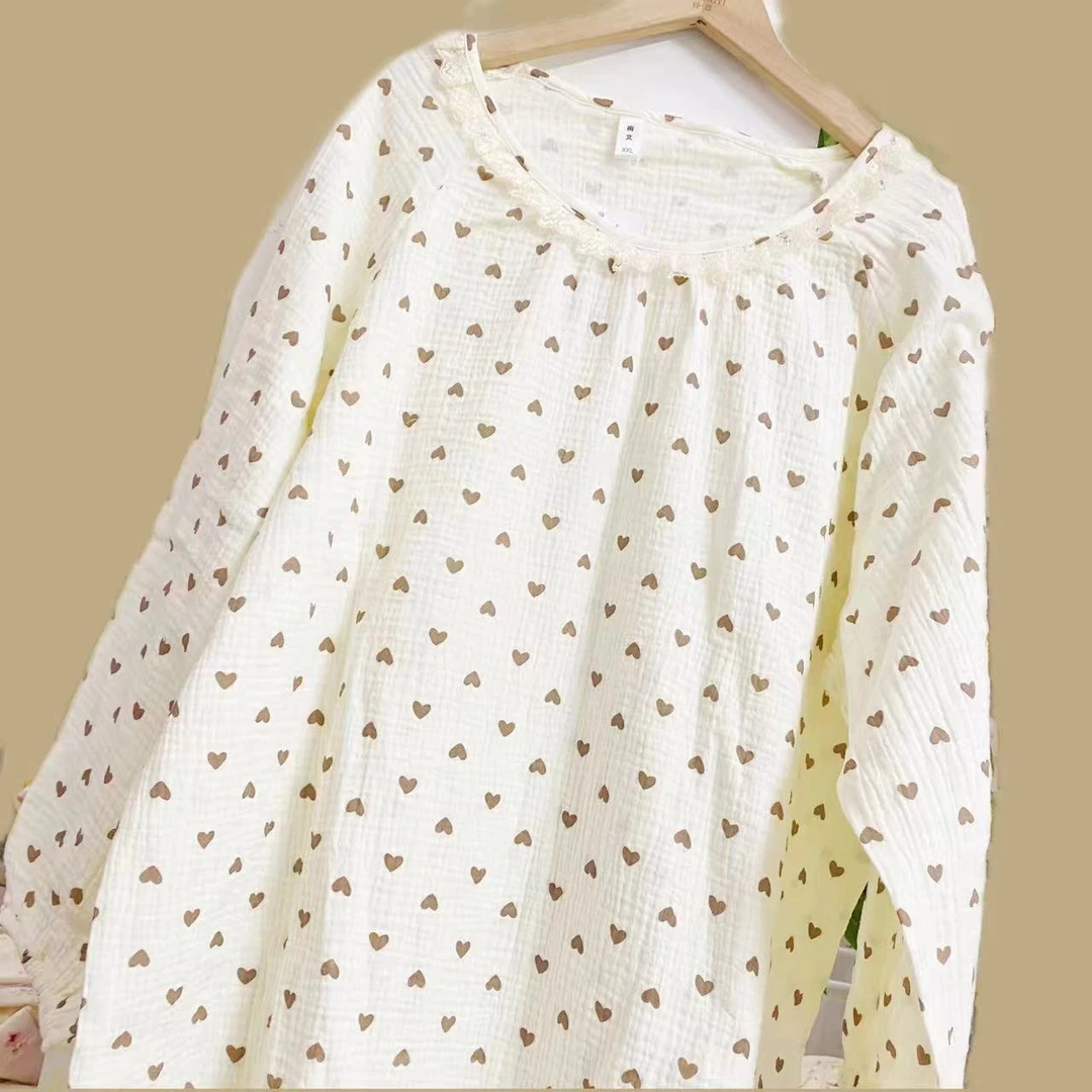 【睡裙】女款秋冬宽松版可爱加厚新款婴儿棉家居服睡裙系列长袖百搭