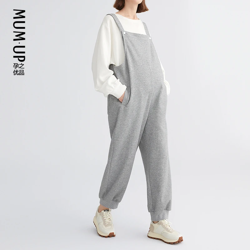 孕之优品孕妇背带裤大码宽松休闲孕妇裤2024新款秋季孕妇装2316