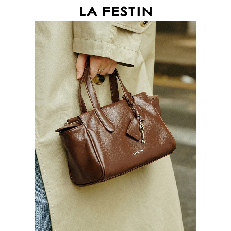 【交个朋友专属】拉菲斯汀头层牛皮飞耳包新款女包斜挎包通勤手提包