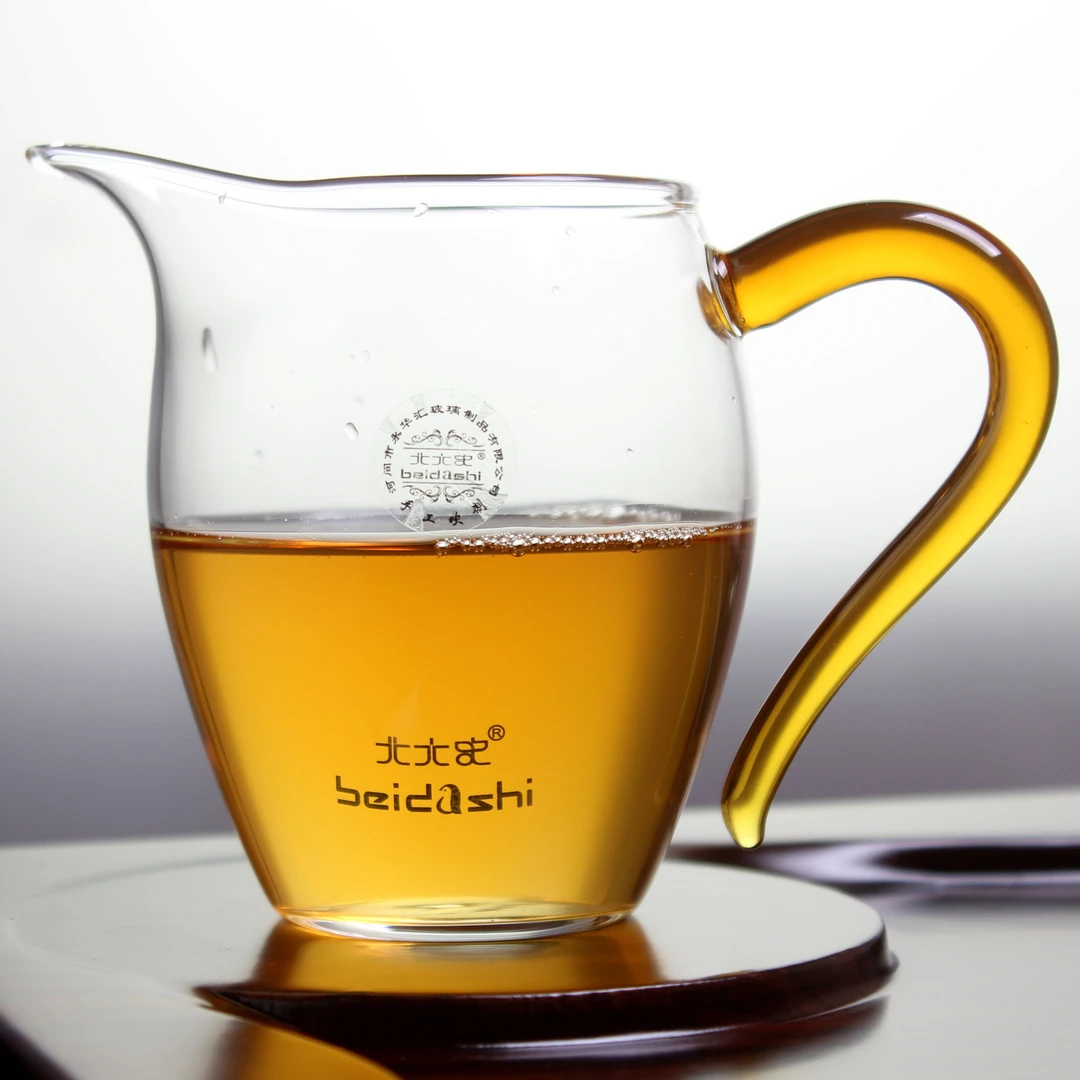 高硼硅玻璃公道杯公杯手工家用耐热透明公道杯加厚