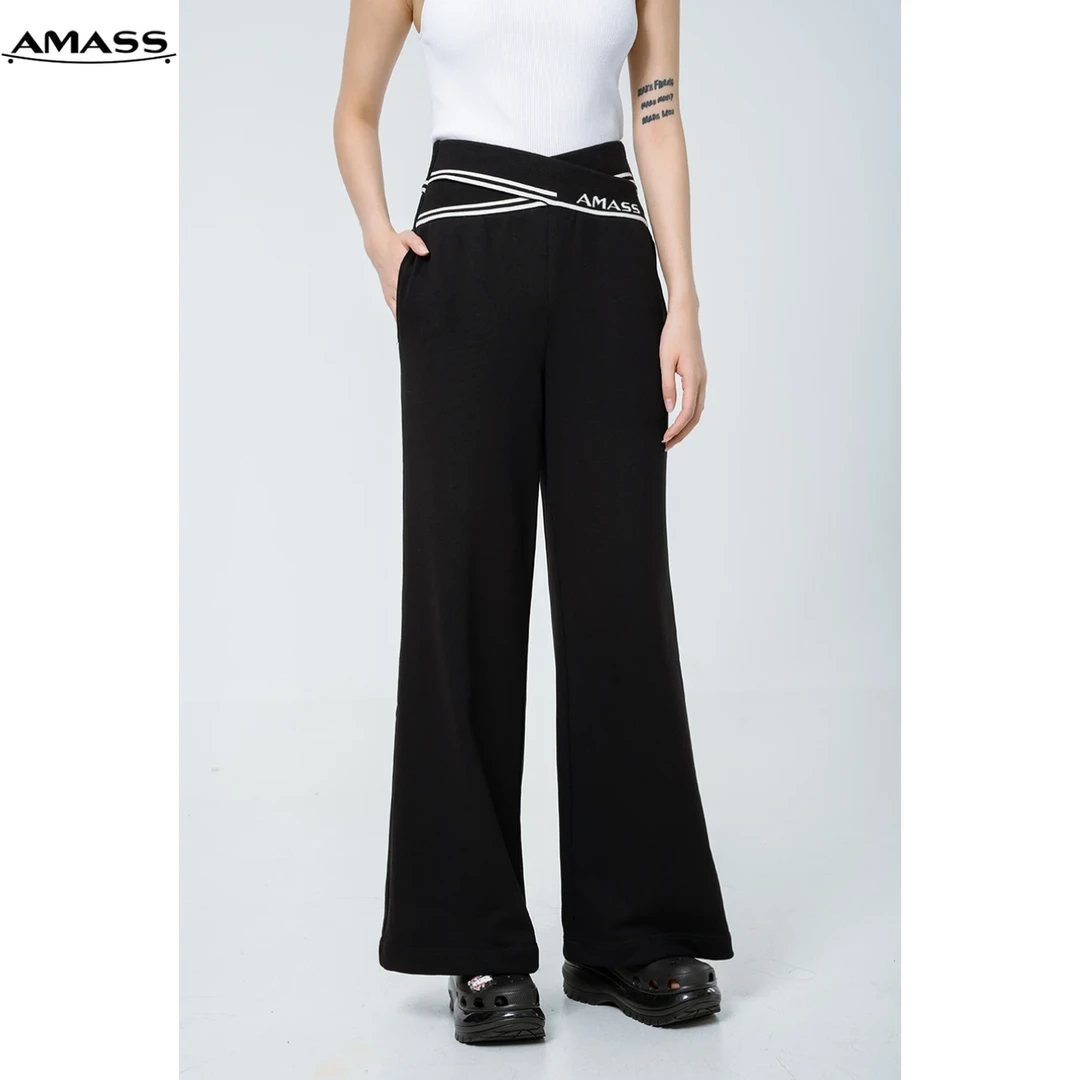 AMASS/阿玛施秋冬新款宽松舒适阔腿阔腿裤百搭时尚休闲裤5100423