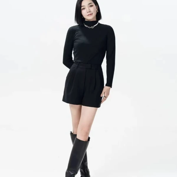 AMASS/阿玛施烟管领长袖发热衣居家服保暖打底衫女时尚5300976