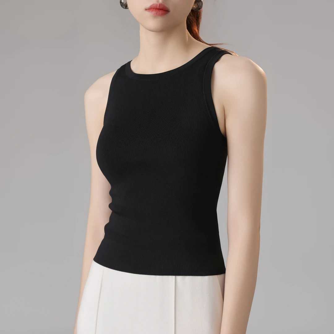 AMASS/阿玛施 新款简约时尚百搭圆领修身打底吊带背心女士5399688