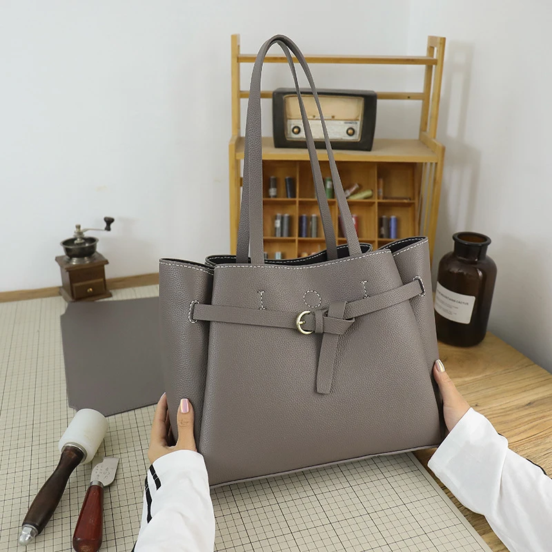 新款高质感托特包大容量通勤单肩包腋下休闲手工diy自制材料包