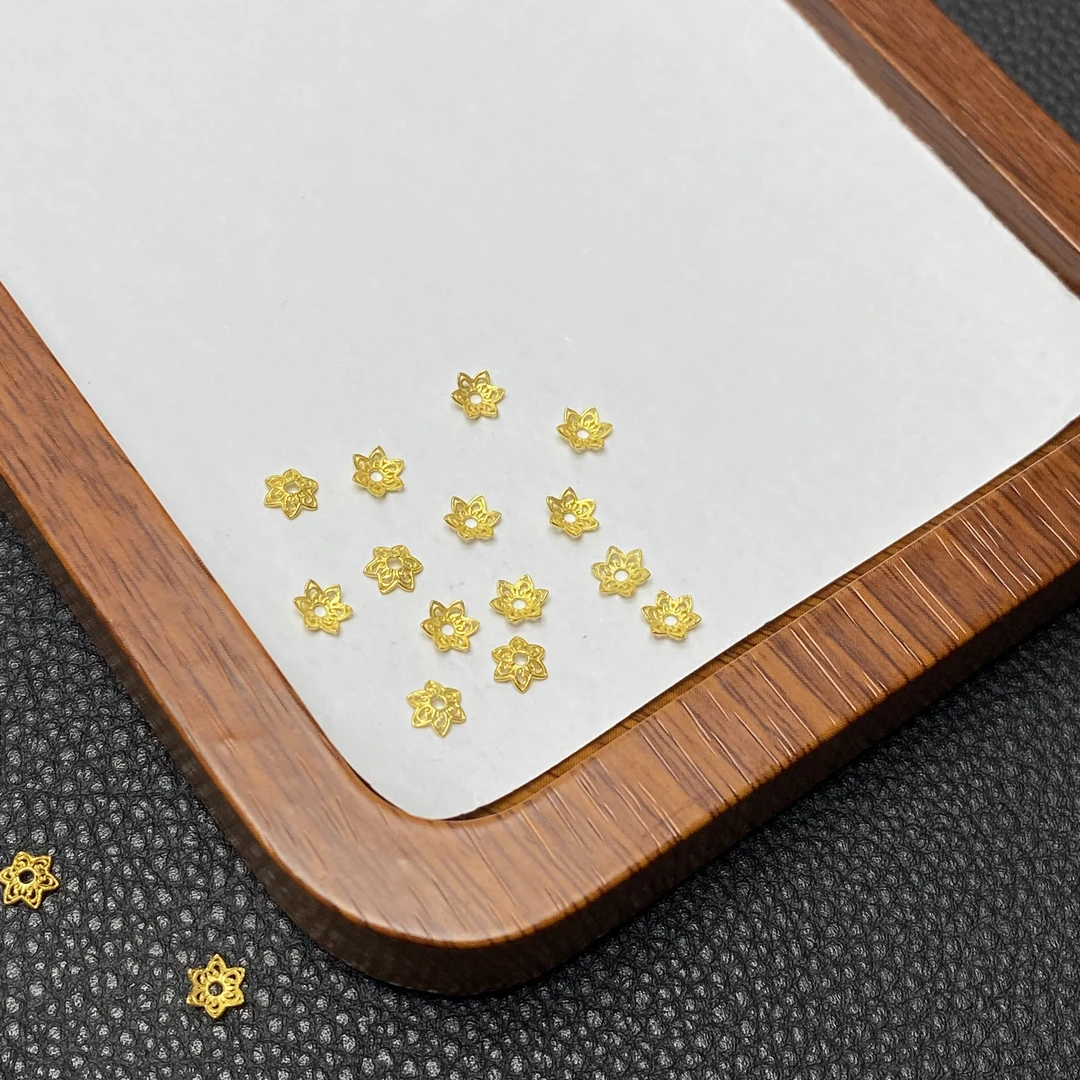 YZ2521-1对18K金5.3mm左右花托配件-XZZ(多样性发其一)