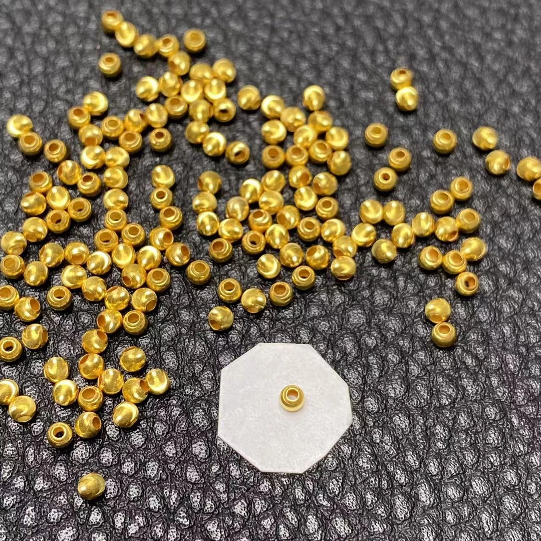 YZ2839-9粒18K金2mm左右猫眼珠配件-GH