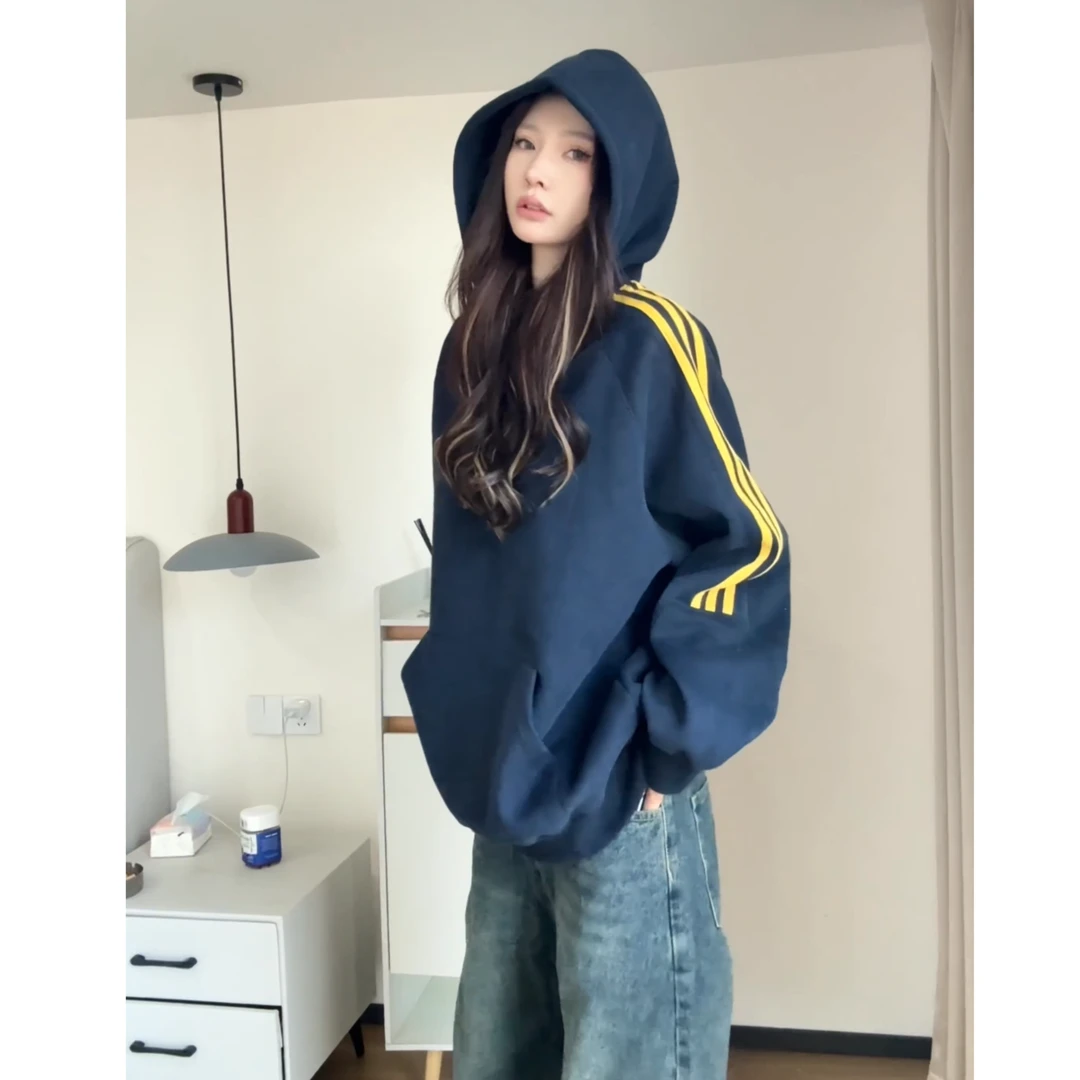重磅卫衣春秋长袖运动休闲连帽宽松韩版时尚百搭ins慵懒风L8002
