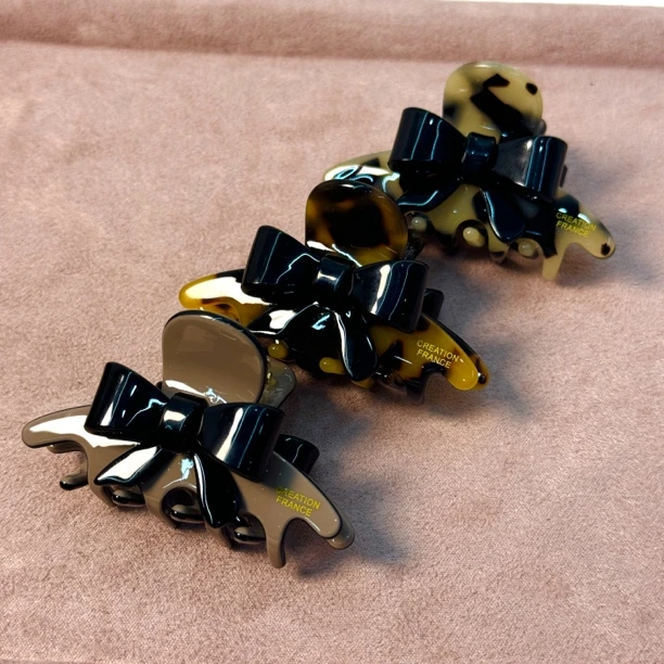 韩系cf家醋酸蝴蝶结半扎抓夹