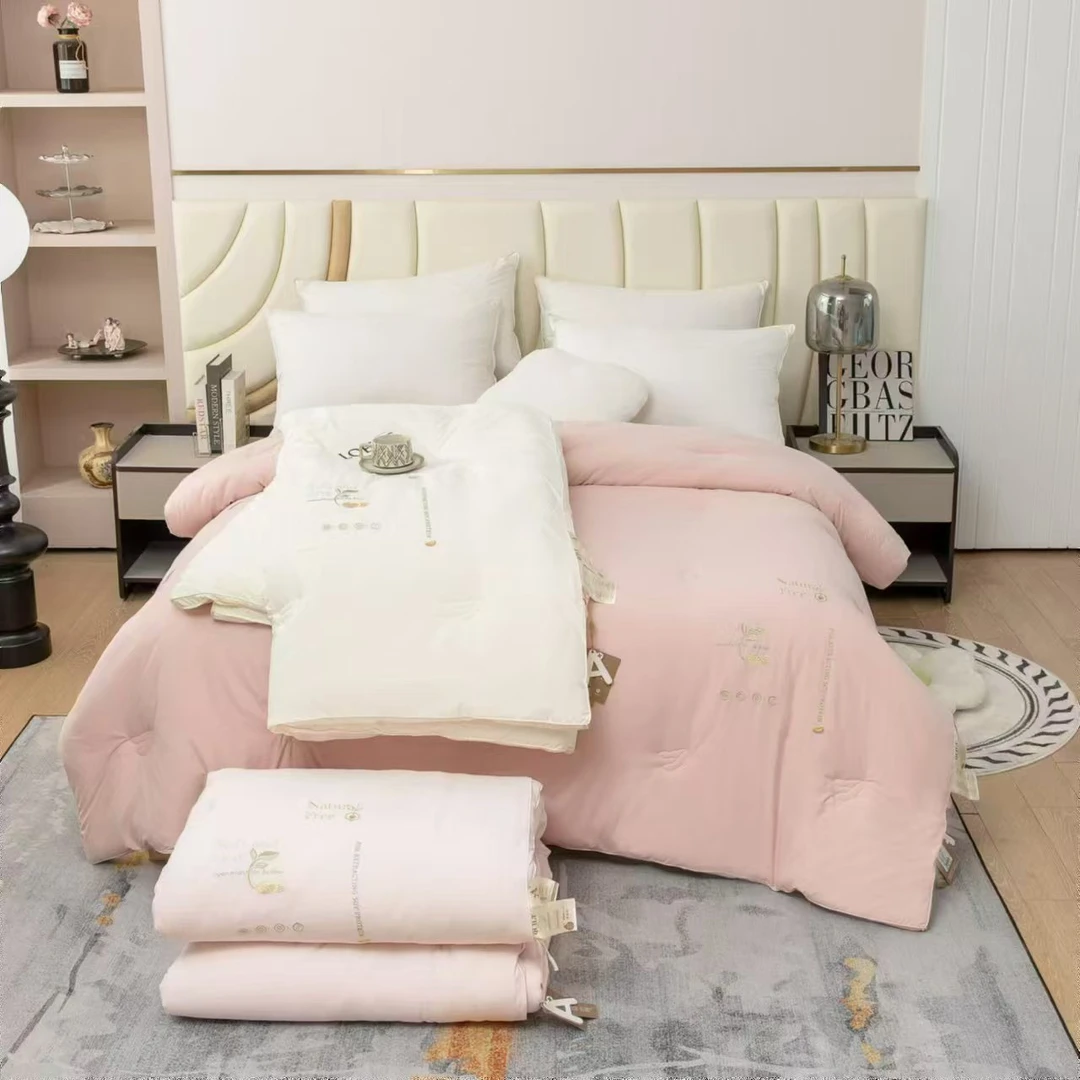 啄木鸟小香豆二合一子母被绣花亲肤