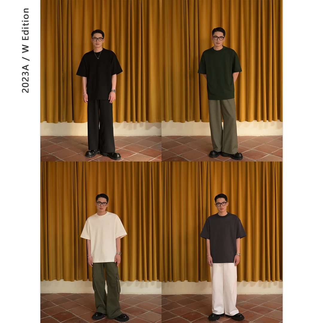 ERICLASSY 300g重磅定织AD双面棉标准廓形短袖打底TEE