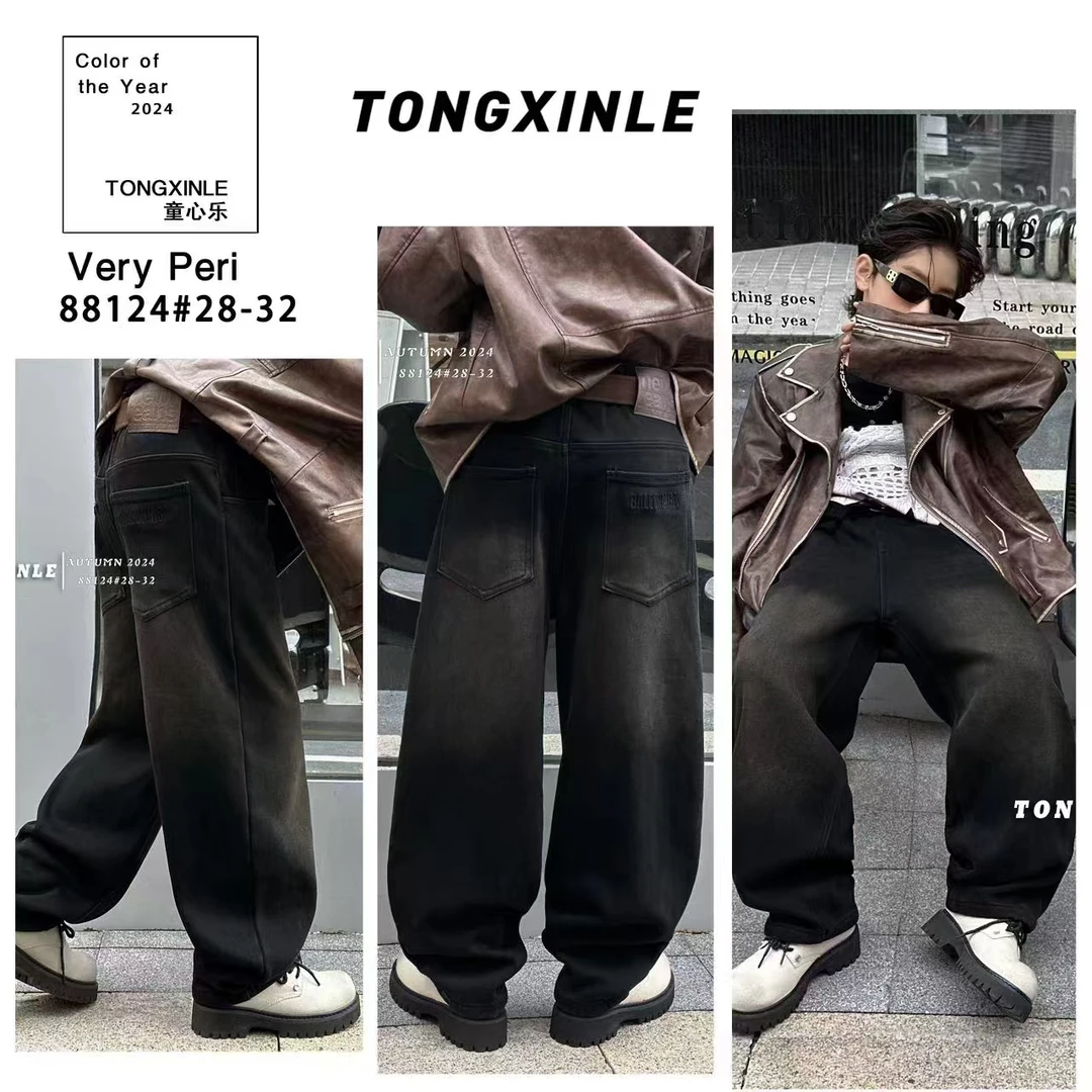 橙子家 8124#加绒牛仔裤