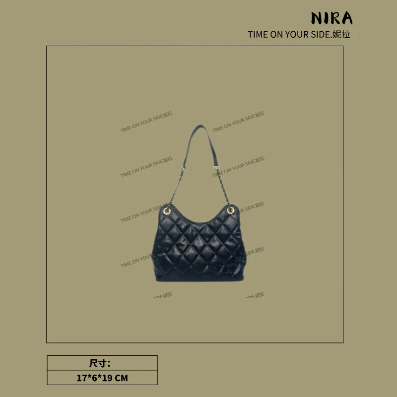 【Nila.真皮】0098新款秋冬轻奢复古气质时尚百搭单肩斜挎包包女包