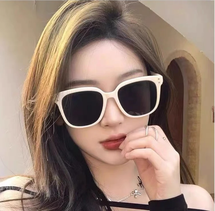 新款太阳镜黑色网红同款眼镜墨镜潮流方框开车防紫外线专用HH001