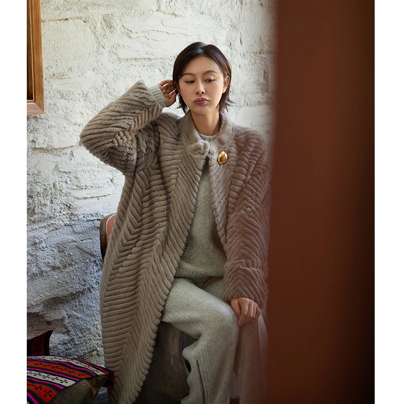 TRACY CHU春季出游 lp原绒cashmere桑蚕丝气质羊绒宽松百搭休闲裤