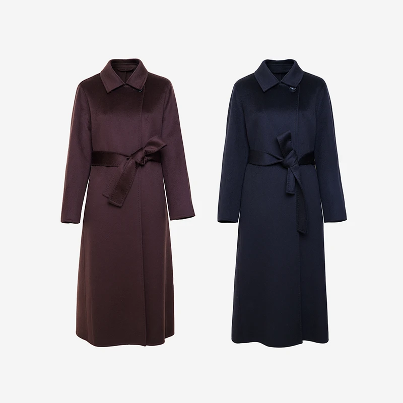 TRACY CHU春季上新LP原绒顶奢CASHMEREM两色经典基础本名羊绒大衣