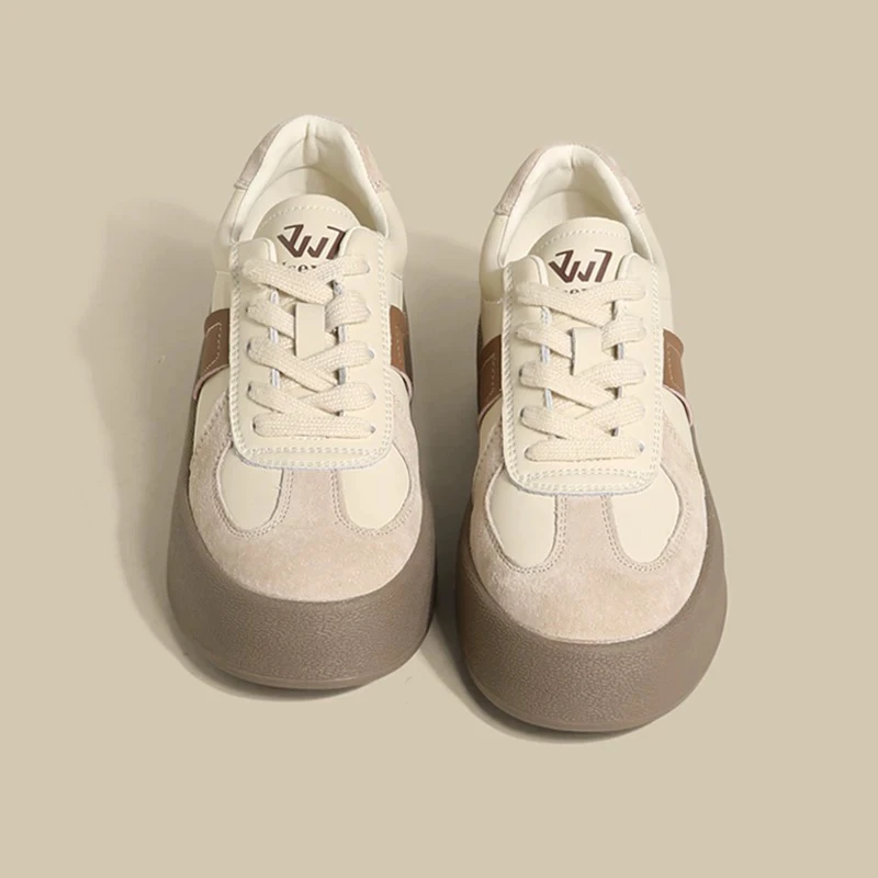 厚底德训鞋女运动鞋2024新款潮牌小众复古阿甘鞋8033-01