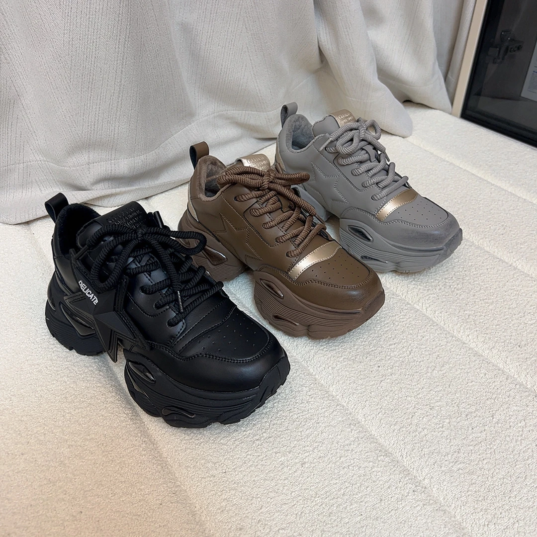 秋冬新款厚底显高运动休闲老爹鞋女鞋百搭58091