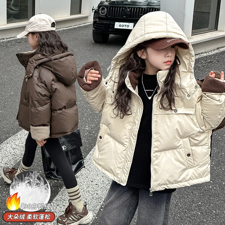儿童2023儿童羽绒服女童爆款冬季保暖外套洋气加厚中大童防寒童装