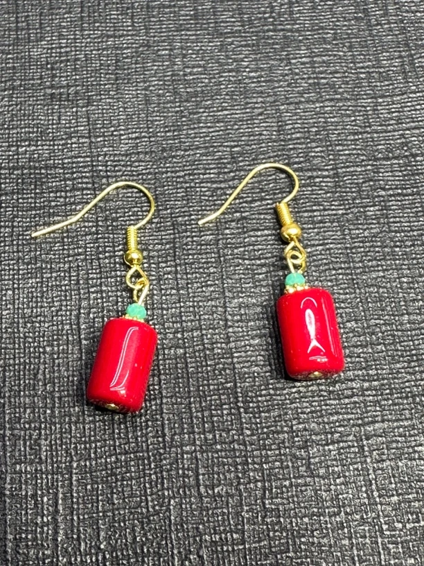 耳坠饰品女款红色时尚102