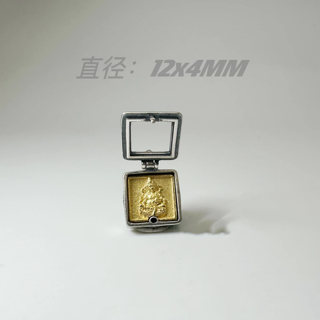 吊坠925银 文玩讲道理-脸哥文玩-925银黄c可开合吊坠