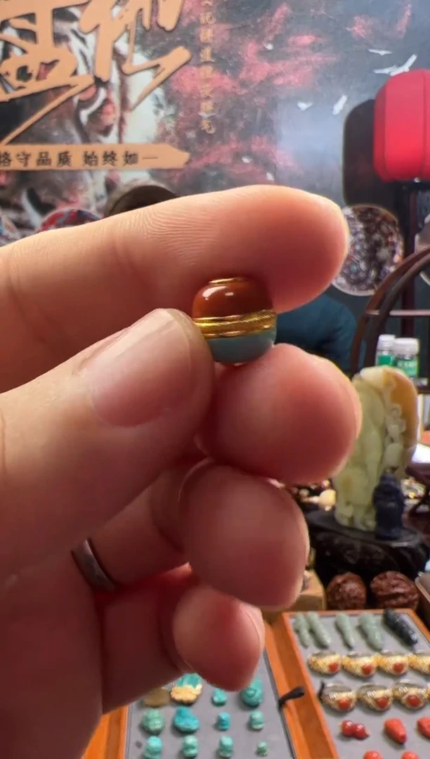 【闪购商品】绿松石.未镶嵌10号绿松石汉堡珠 YLP 尺寸9.8