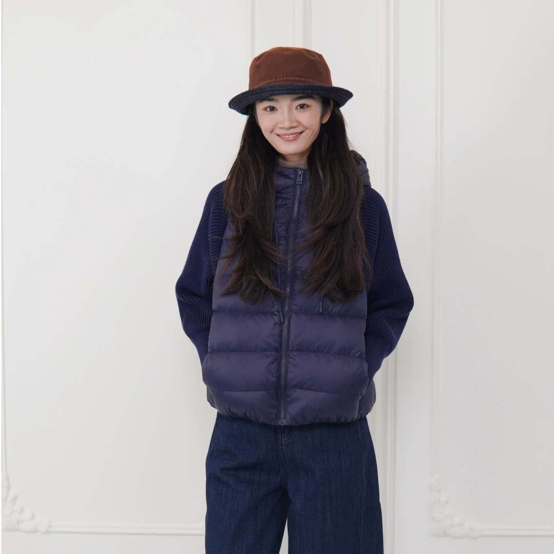 CHUN·「奈良拼接款羽绒服」休闲短款百搭时尚减龄小众文艺简约气