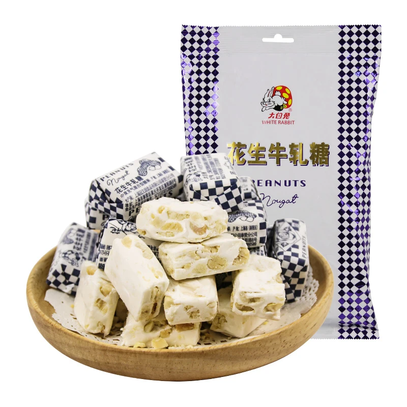 【旗舰店】花生牛轧糖奶糖糖果200g/袋儿童零食休闲食品年货牛轧糖